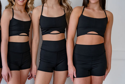 Black cutout dance top color variant | Pivot Dancewear